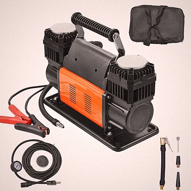 10.6 CFM Heavy Duty Air Compressor,30s Fast Inflation | Dual-Cylinder Portable T