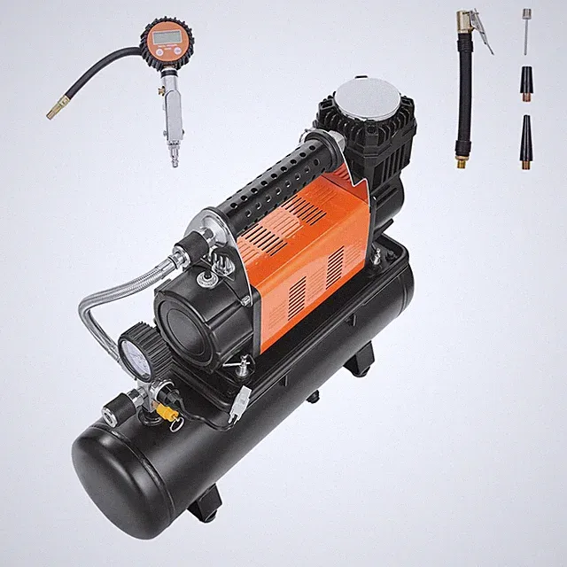 12V Heavy Duty Air Compressor with 6L Tank Kit, 6.35 CFM Portable Tire Inflator