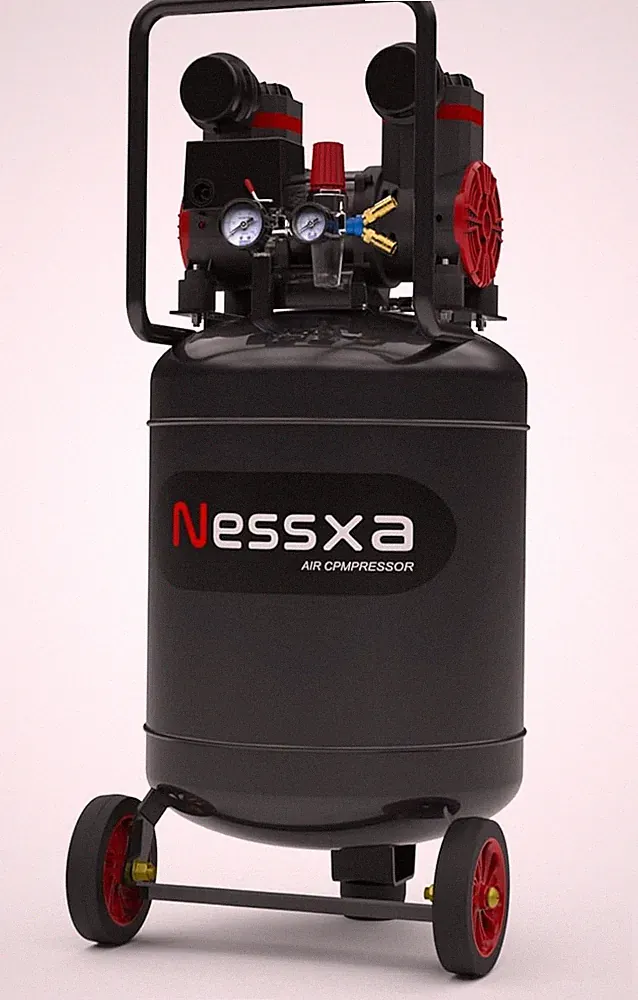 14 Gallon Ultra Quiet Oil-Free Air Compressor with 2 Quick Couplers 2HP 8.75 CFM