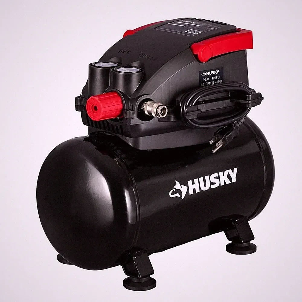 3 Gal. 120 PSI Portable Electric Oil-Free Light Duty Hotdog Air Compressor with