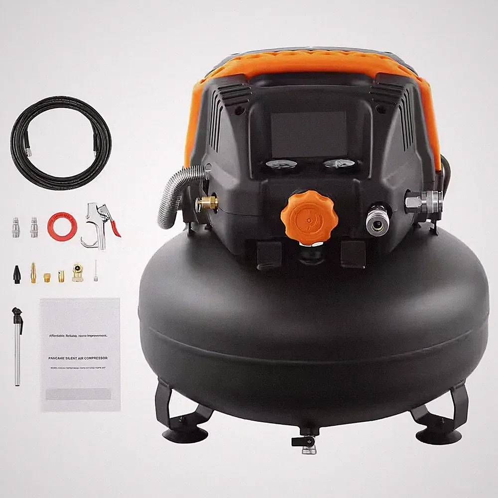 6 Gal. Gas Air Compressor, 1.7HP 2.3CFM Portable Pancake Air Compressor 150PSI M