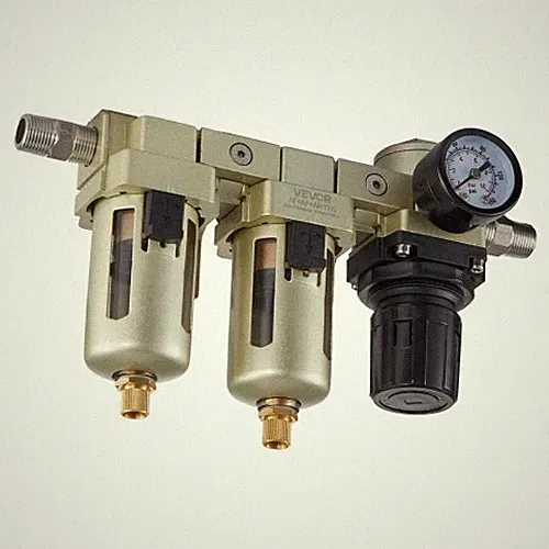 Air Compressor Filter Regulator, 3/8" NPT Dual Stage Air-Drying System with 25m