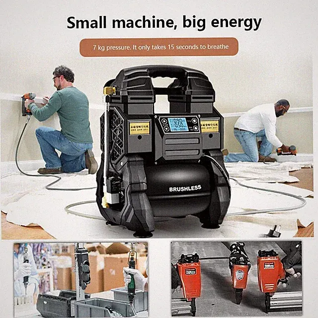 Inverter Air Compressor oil-free silent air pump spray paint air pressure tank