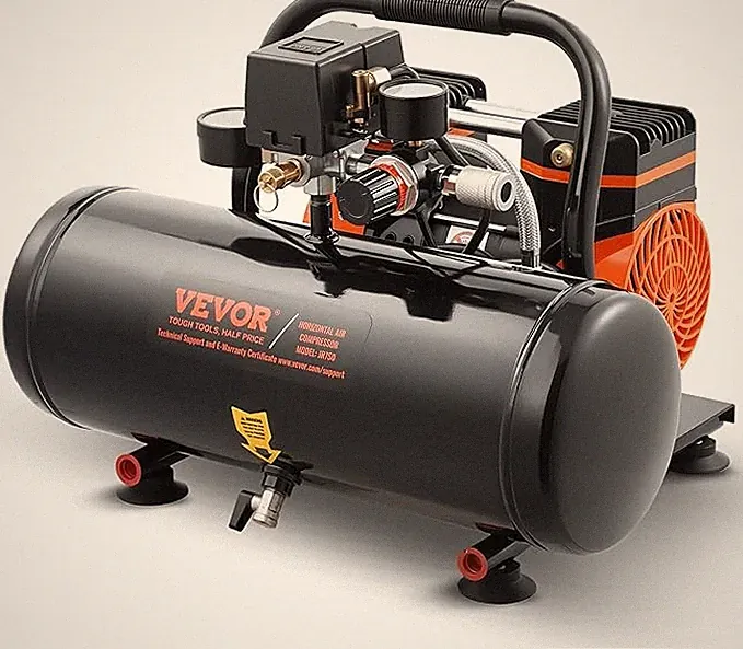 Oil Free Air Compressor 2 Gallon 1HP 120PSI Quiet 81dB