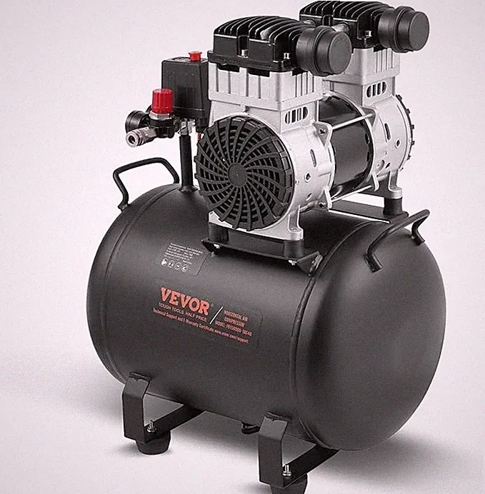 VEVOR 10 Gallon Oil Free Air Compressor 2HP 5.3CFM 78dB