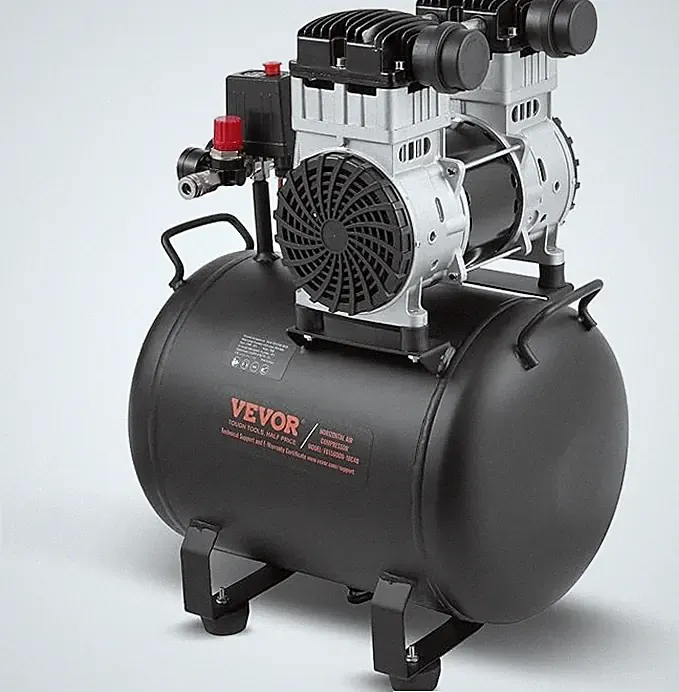 VEVOR 10 Gallon Quiet Air Compressor Oil Free 2HP 5.3CFM
