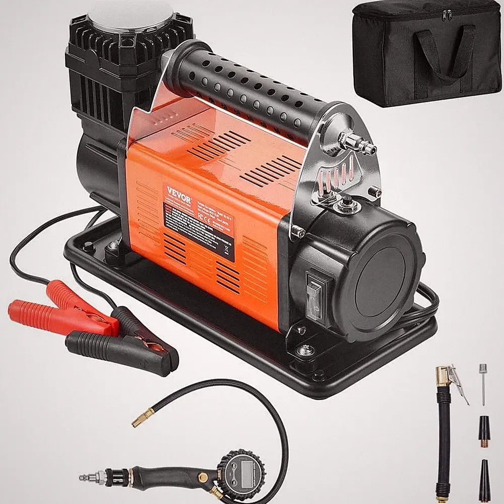 VEVOR 12-Volt Heavy Duty Air Compressor w/ Digital Pressure Gauge, 7.06 CFM