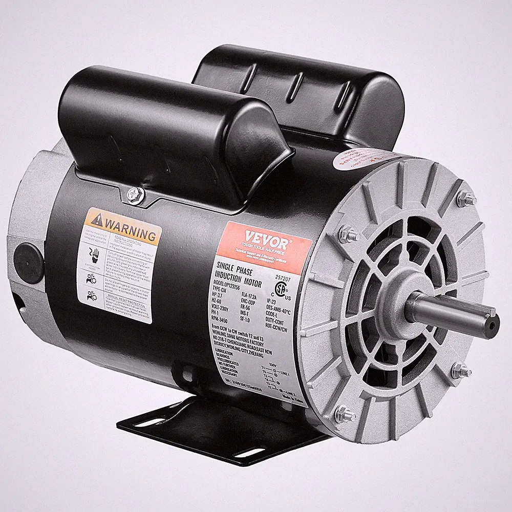 VEVOR 3.7HP Air Compressor Electric Motor 230V 3450RPM 56 Frame CW/CCW Rotation