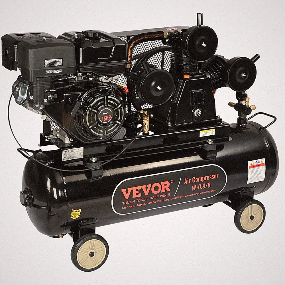 VEVOR 30 Gallon Gas Powered Air Compressor 15HP 33CFM@115PSI 115PSI Max Pressure