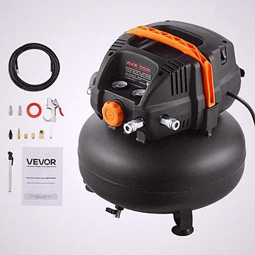 VEVOR 6 Gallon Air Compressor,1.7HP 2.3CFM@90PSI Portable Pancake Air Compressor