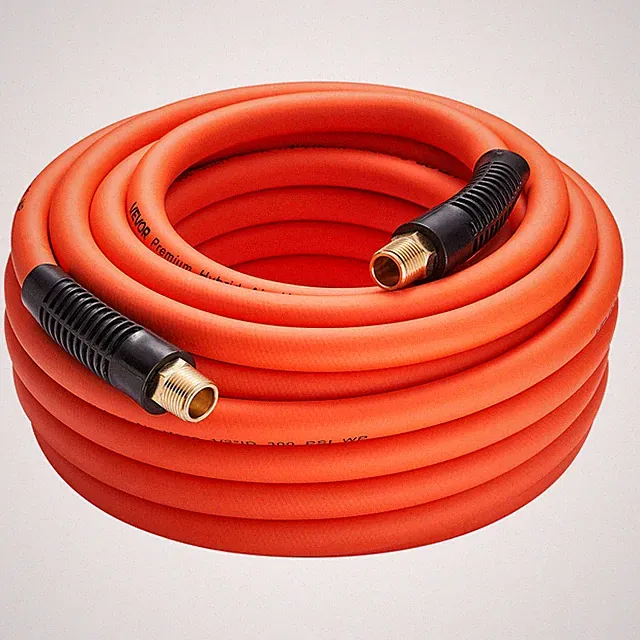 VEVOR Air Hose 1/2" x50ft Hybrid Air Hose with 1/2 inch Solid Brass Male Fitting
