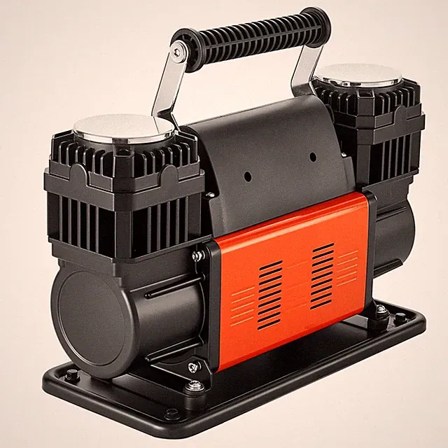 VEVOR Dual-Cylinder Heavy Duty Air Compressor, 10.6CFM Portable Tire Inflator, 1